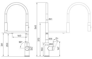 Смеситель для кухни Paulmark Tornado To213402-Ni никель